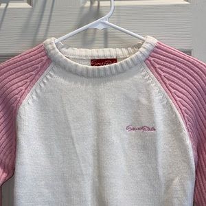South Pole white, pink sweater